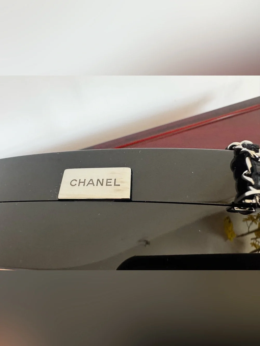 CHANEL Rare White & Black Plexiglass CC Clutch Crossbody Authenticity card